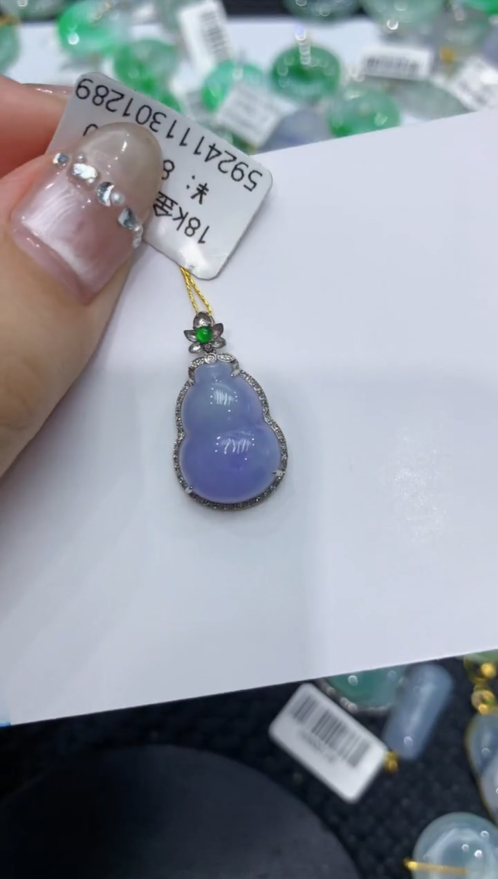 【闪购商品】翡翠颈饰18K金镶嵌222222222