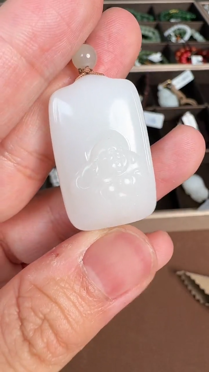 【闪购商品】和田玉吊坠未镶嵌白玉佛牌