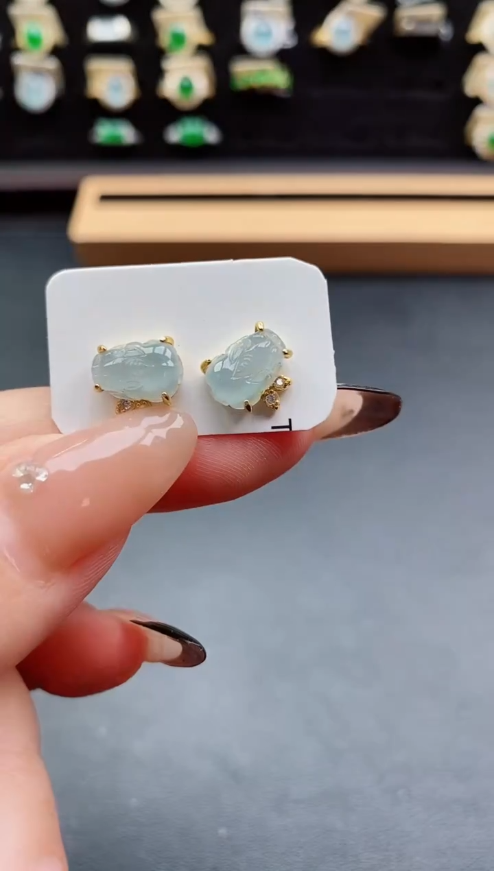 银S925镶嵌戒指翡翠1