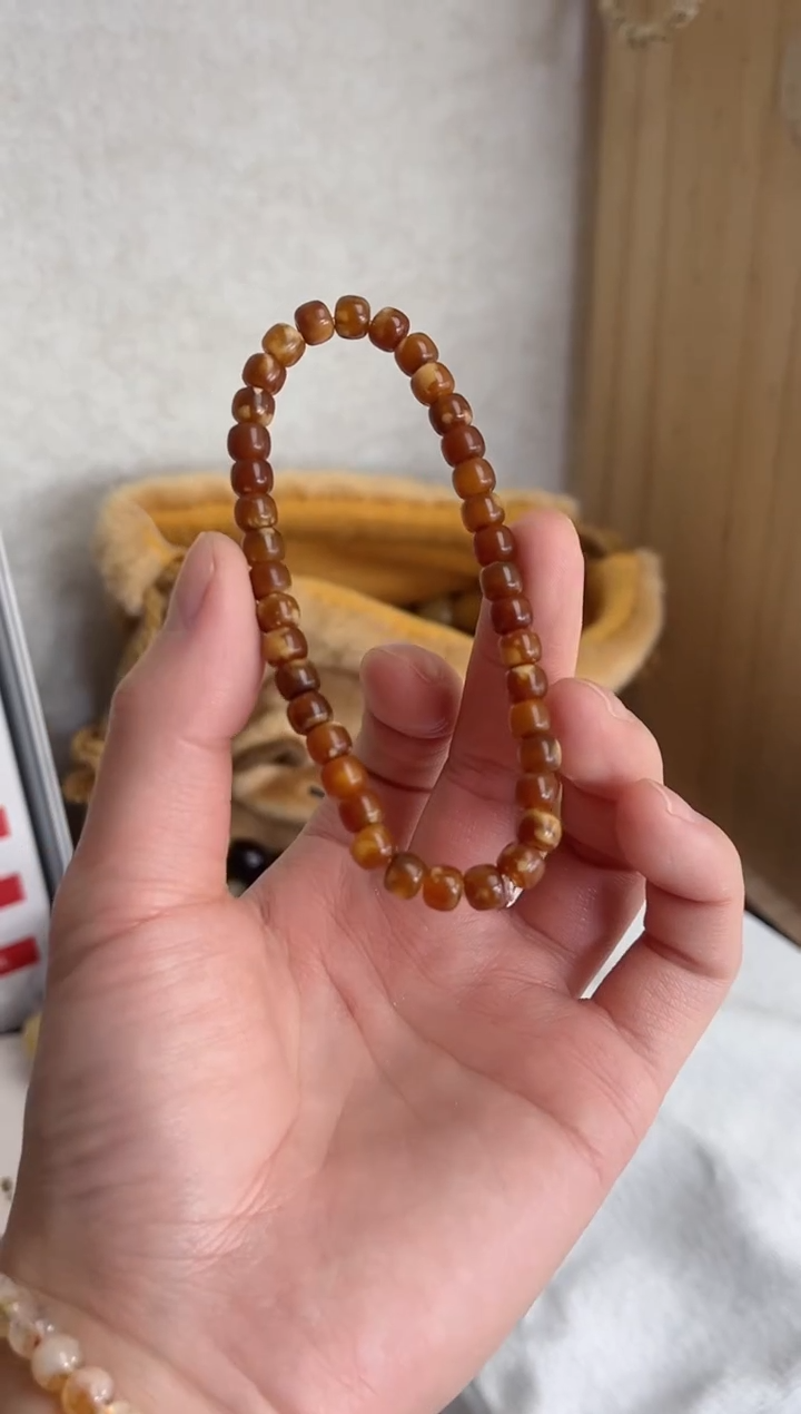 菩提根/象牙果手串z50溏心玉化龙脊5*6mm