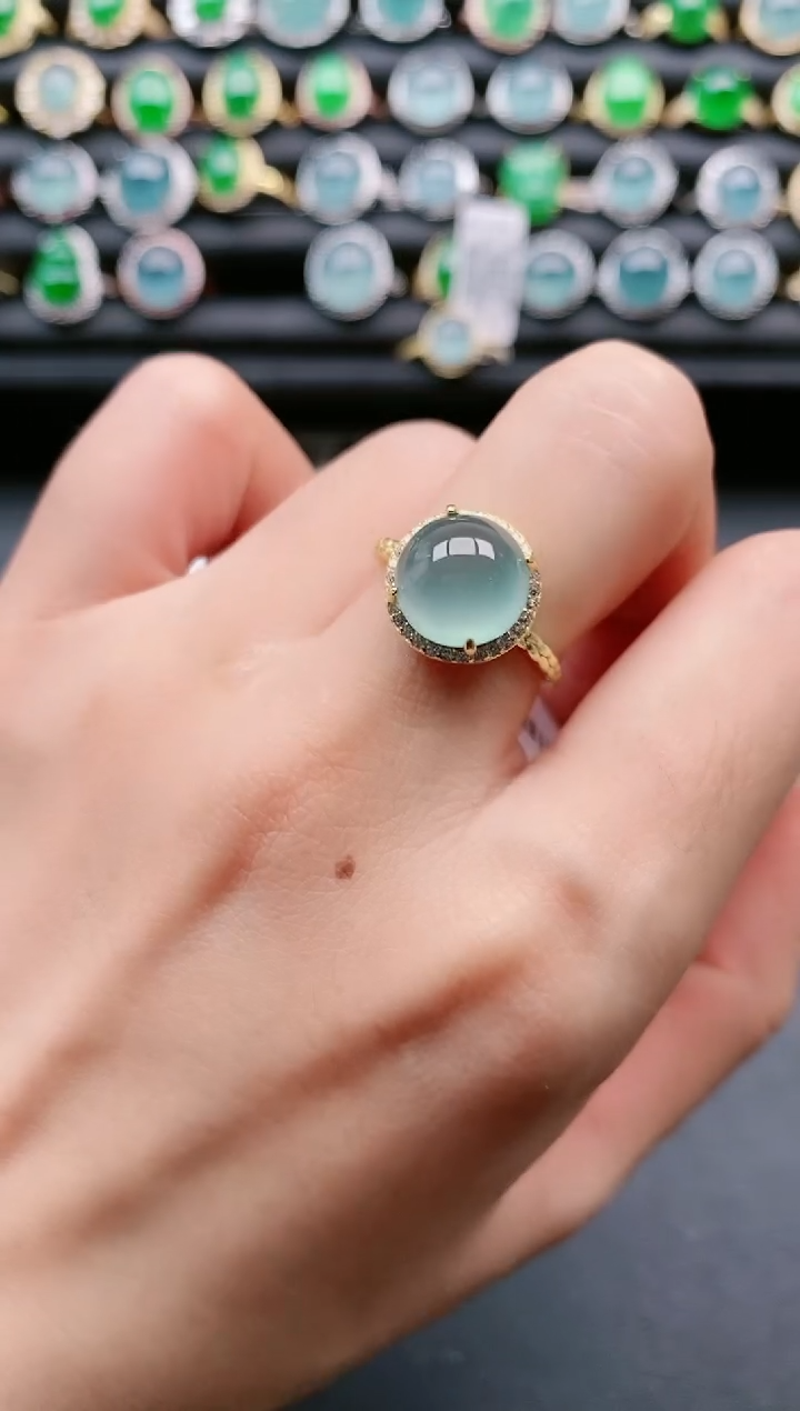 【闪购商品】翡翠戒指银S925镶嵌11111