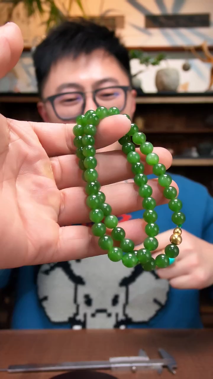 颈饰18K金镶嵌和田玉18K金碧玉项链XEZB8*