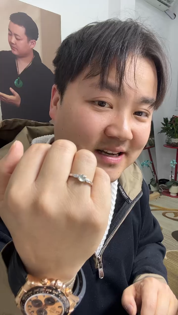 【闪购商品】翡翠戒指银S925镶嵌戒指