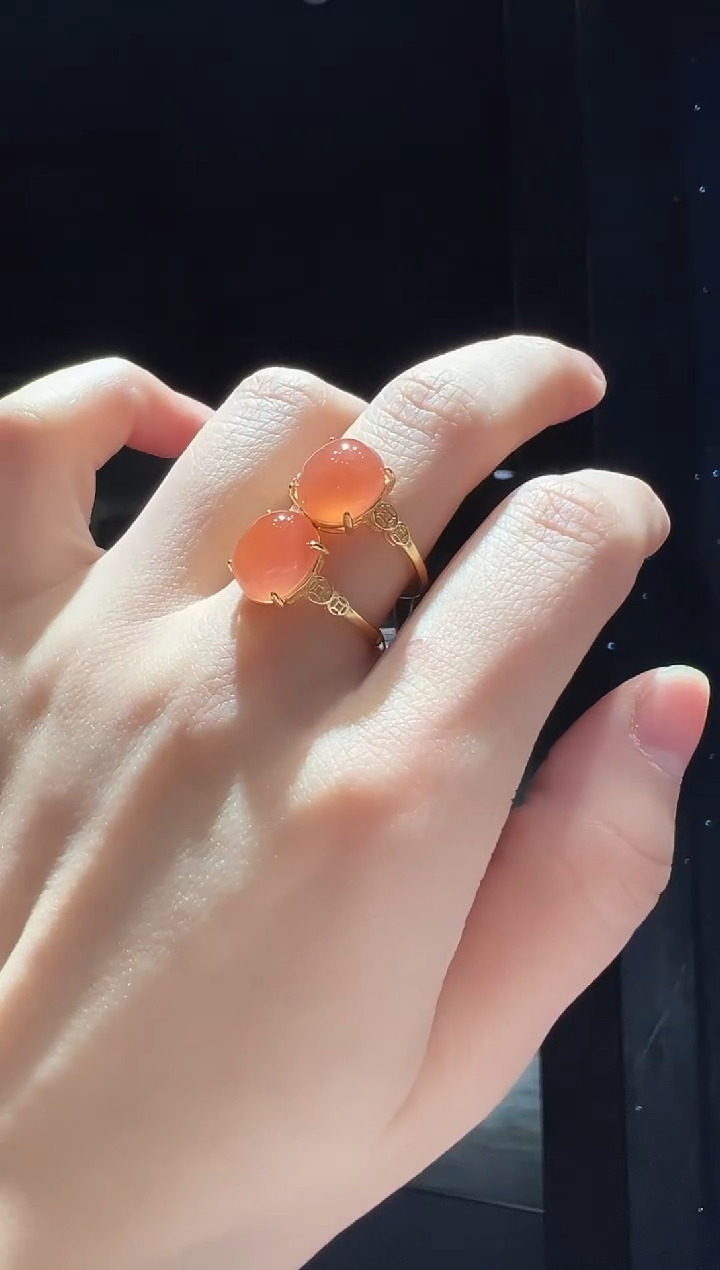 【闪购商品】南红玛瑙戒指银S925镶嵌111】多样性发其一