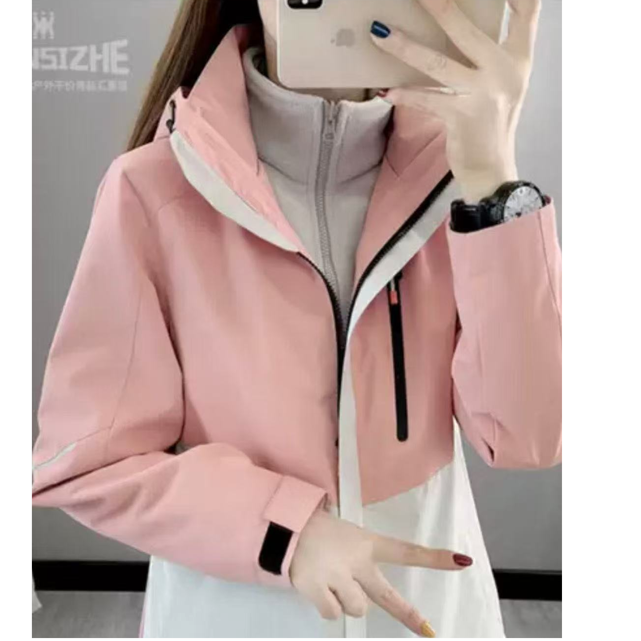 503291   优选韩版儿童冬款夹棉防风户外三合一冲锋衣外套