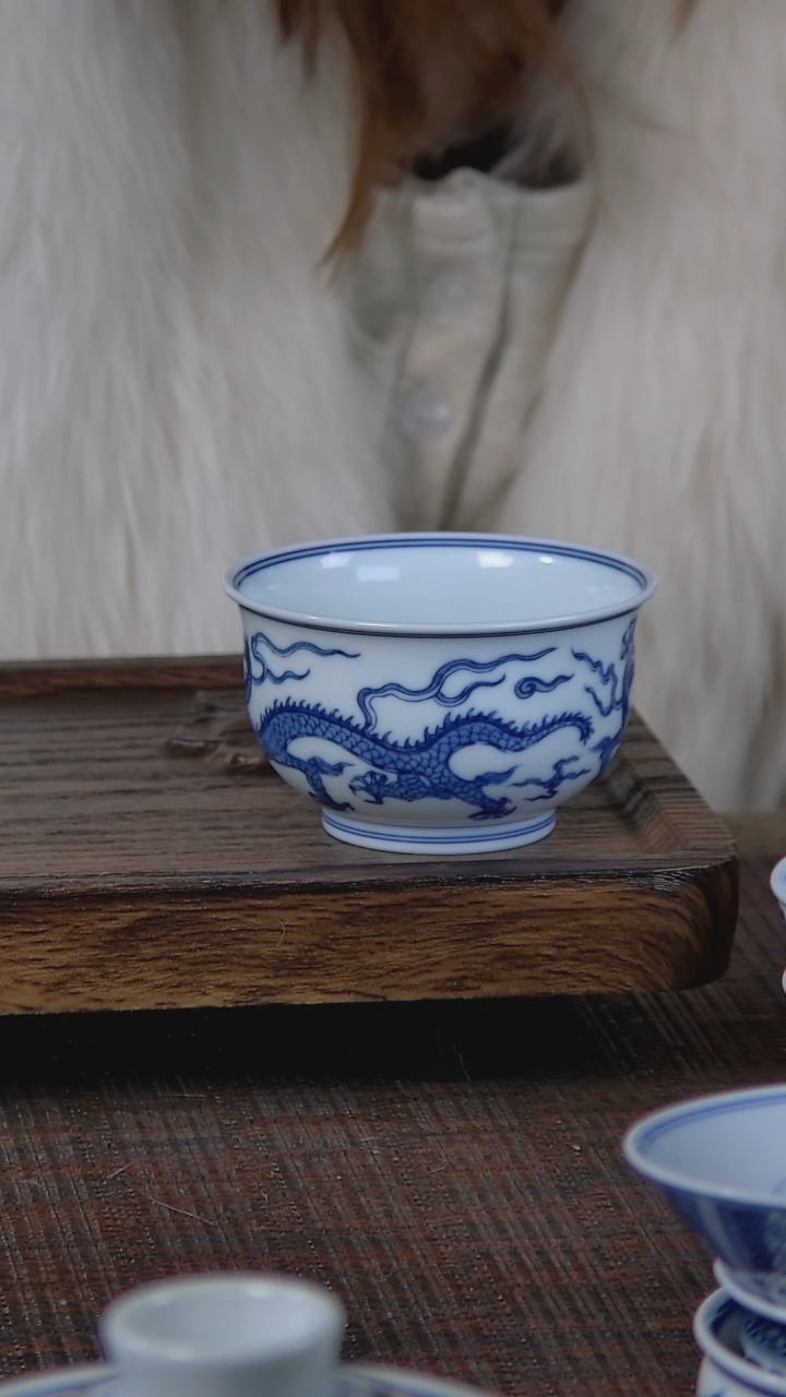 【闪购商品】折葵非器手工手绘双龙炉式杯