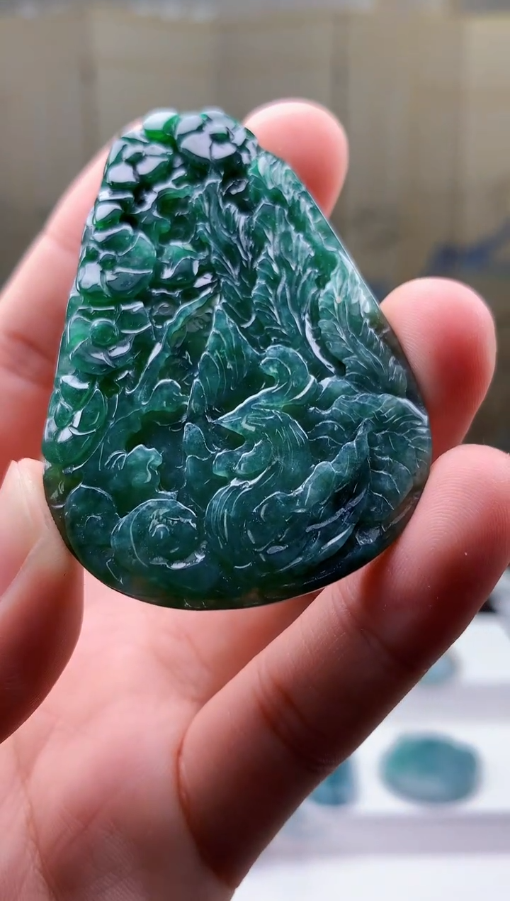 【闪购商品】定制翡翠未镶嵌0405bb-毛货挂件41