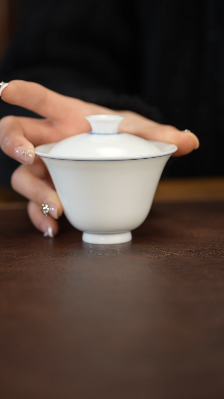 【闪购商品】博瑞堂薄胎元宝盖碗