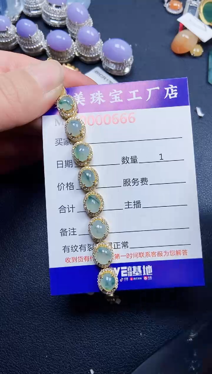 翡翠银S925镶嵌颈饰0666