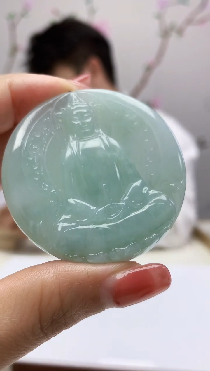 定制翡翠未镶嵌005xm-毛货观音68