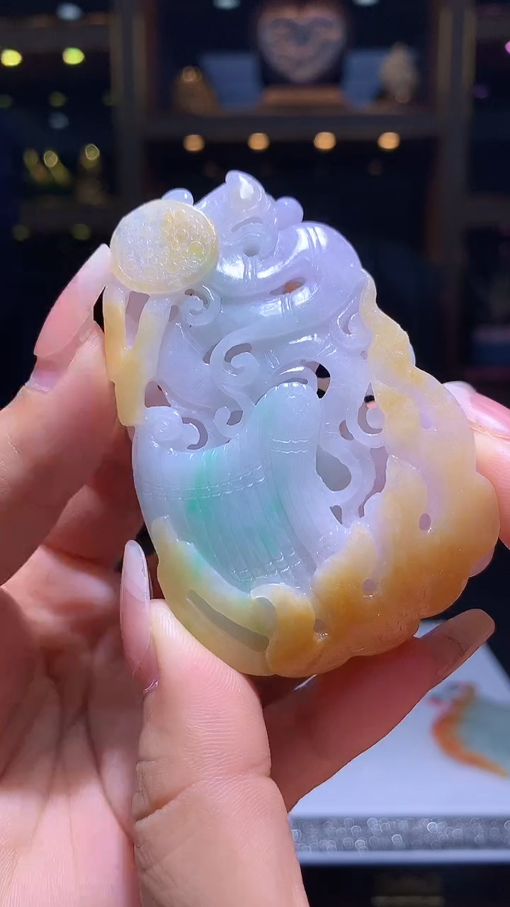 【闪购商品】定制翡翠未镶嵌1018xx-毛货挂件24