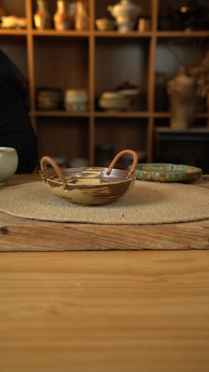 虎皮系列的6英寸麻绳小提篮1个