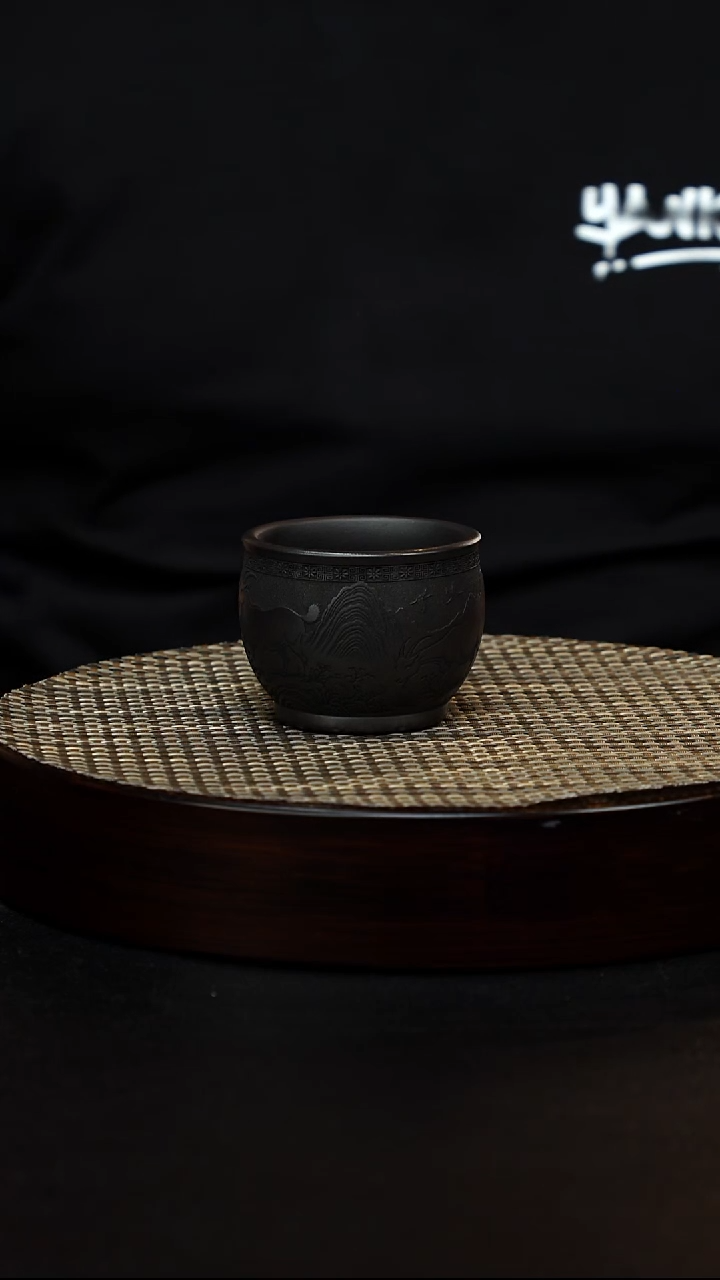 茶壶紫砂宜兴原矿手工紫砂 三羊主人杯 石黄