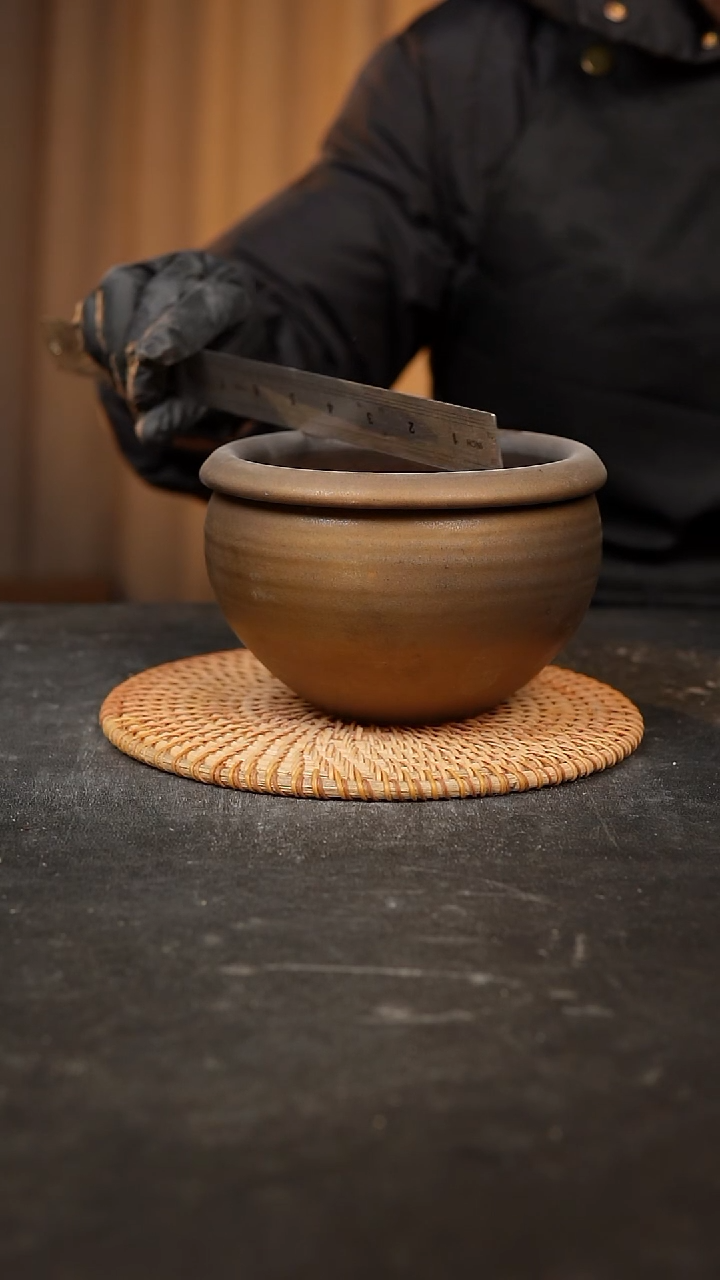 【闪购商品】瓷片泥泥手工花盆口12高8