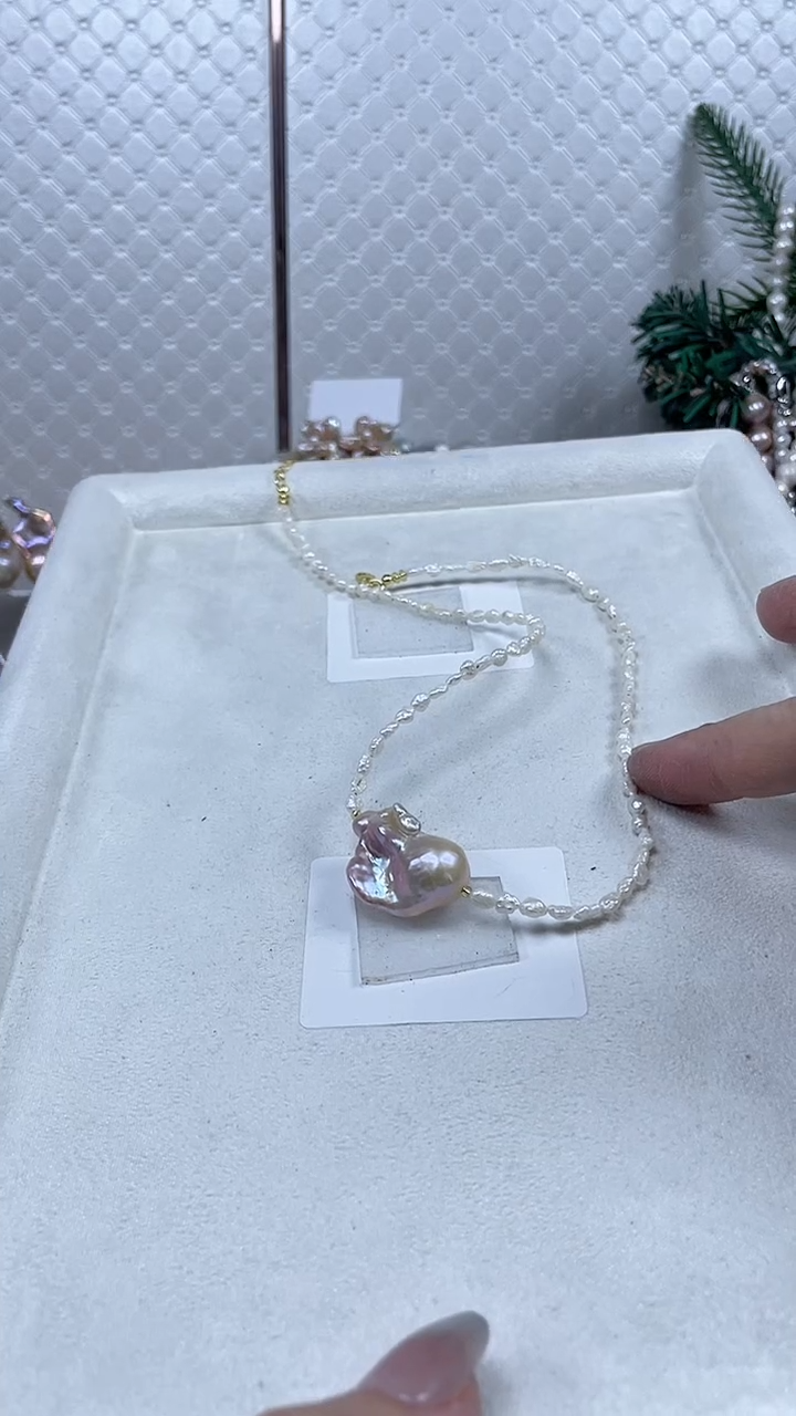 未镶嵌项链淡水珍珠【纯恬饰品】