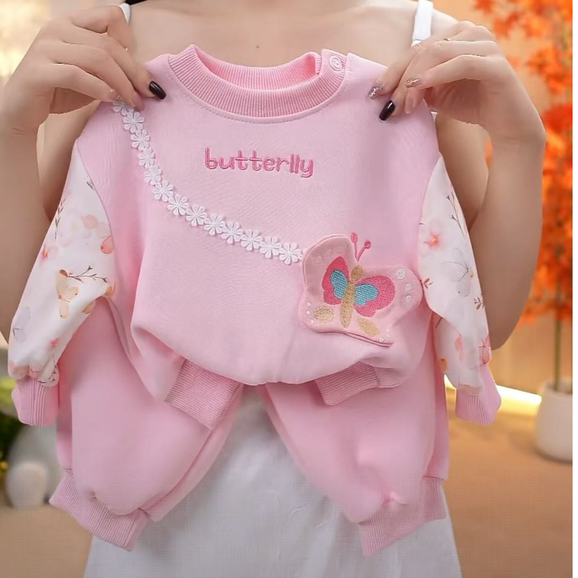 女童套装秋款新款洋气儿童卫衣宝宝裤子秋季两件套