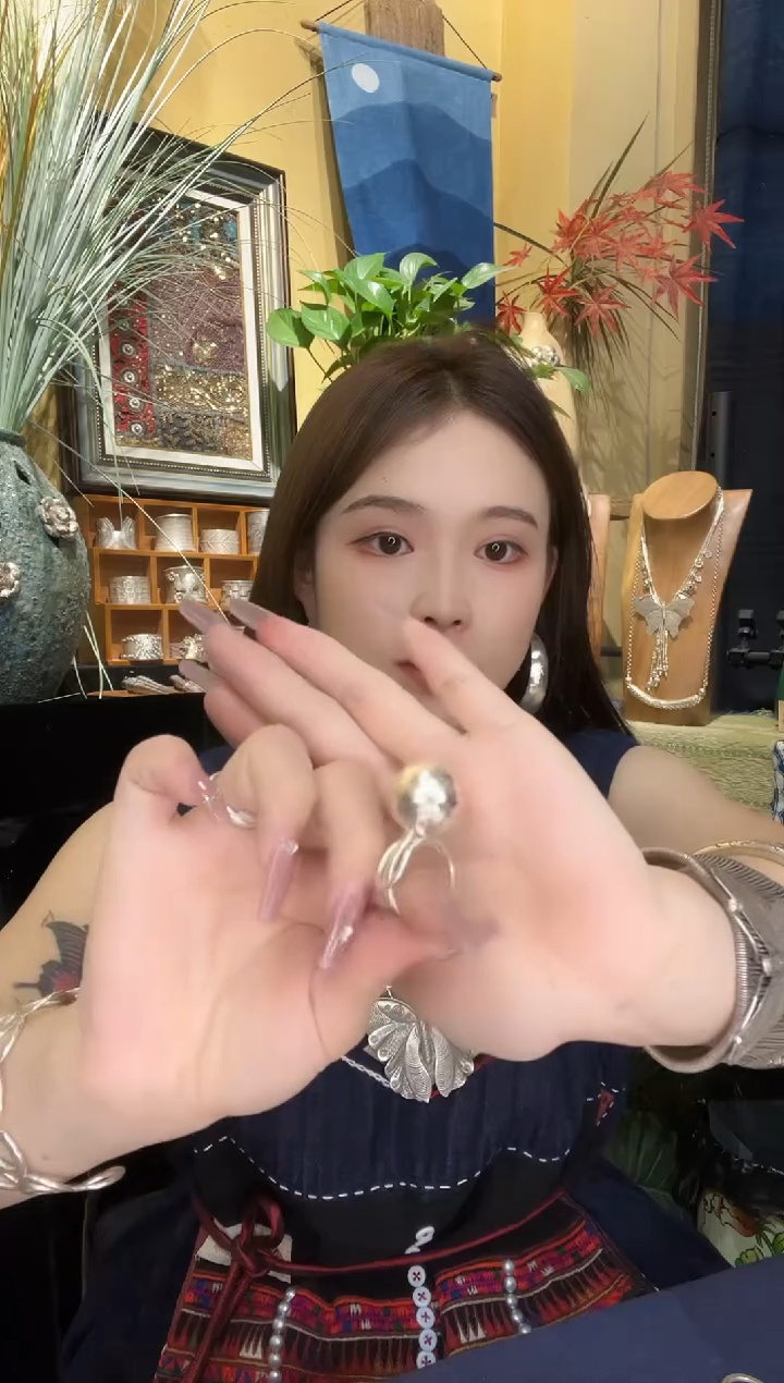 无925银蓝***泪戒指