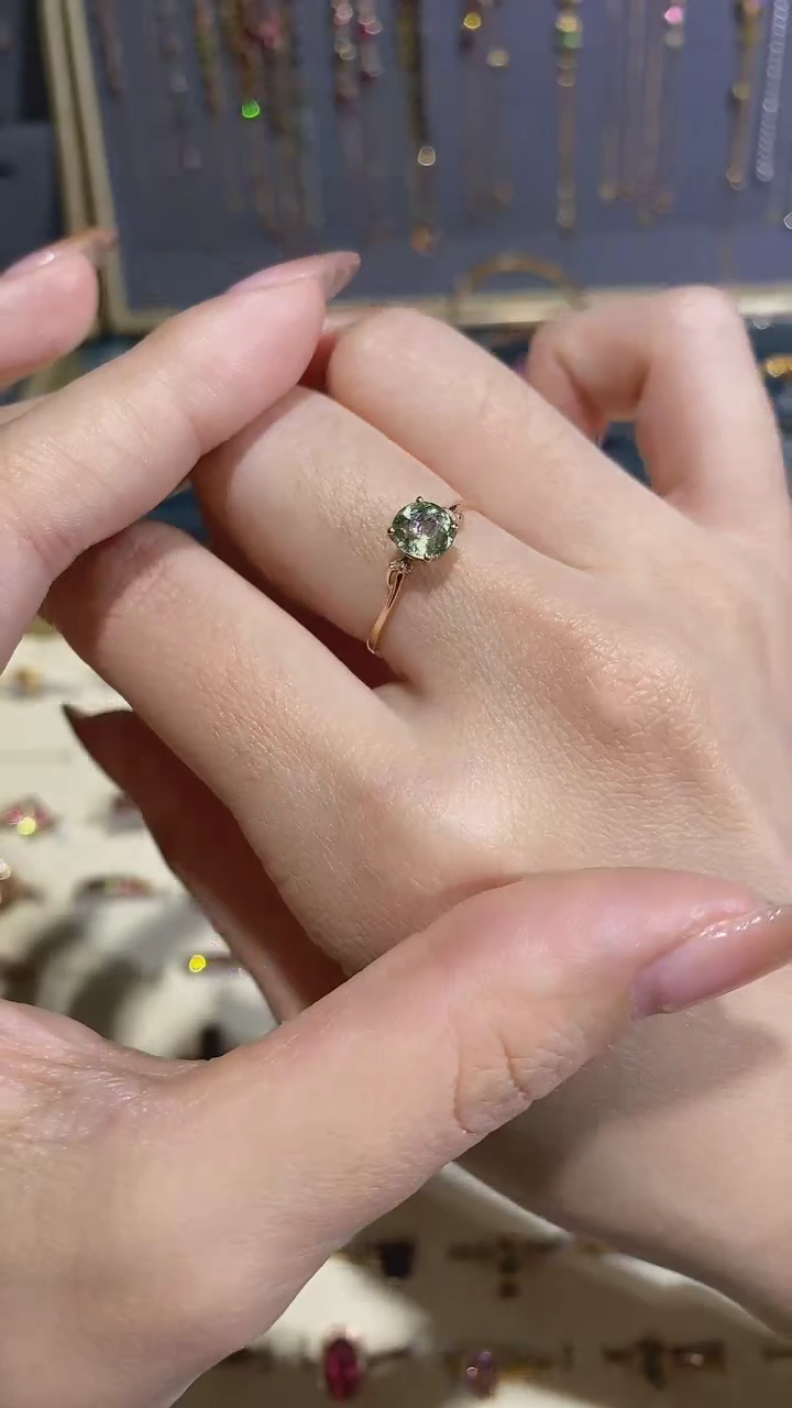 【闪购商品】碧玺戒指18K金镶嵌戒指