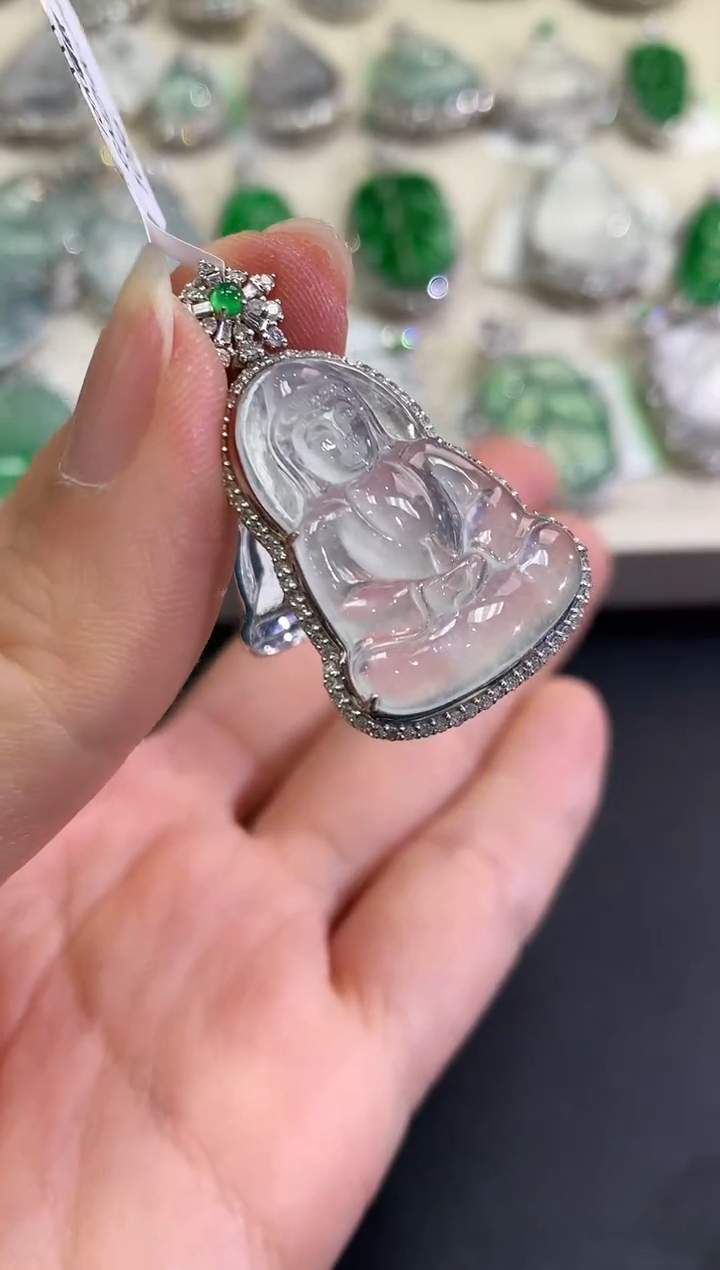 【闪购商品】翡翠颈饰18K金镶嵌C63    