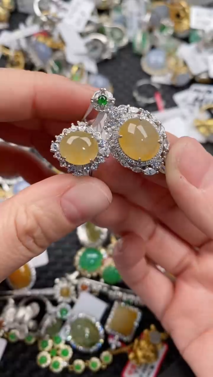 银S925镶嵌戒指翡翠13               2