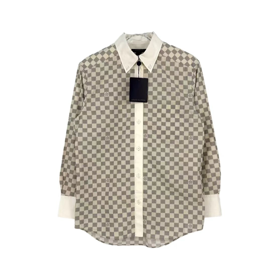 未使用 LouisVuitton/路易威登 汤/P235401198/棋盘格logo衬衫 34