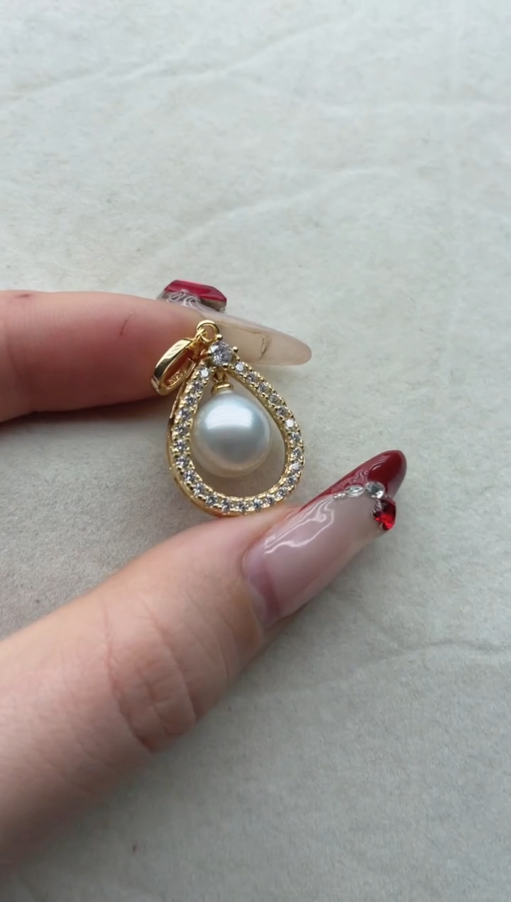 【闪购商品】海水珍珠吊坠银S925镶嵌Y53