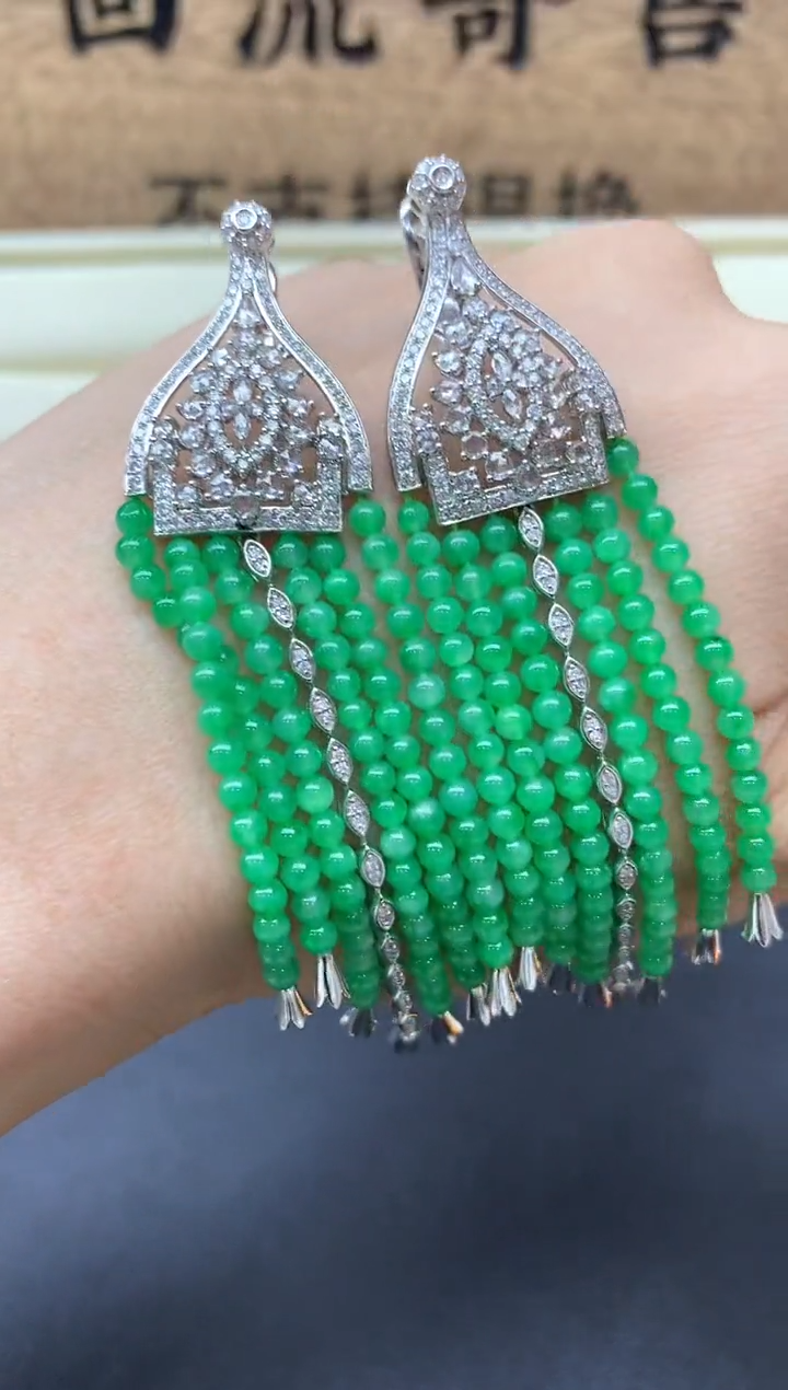 【闪购商品】翡翠耳饰18K金镶嵌520-中国好珍宝