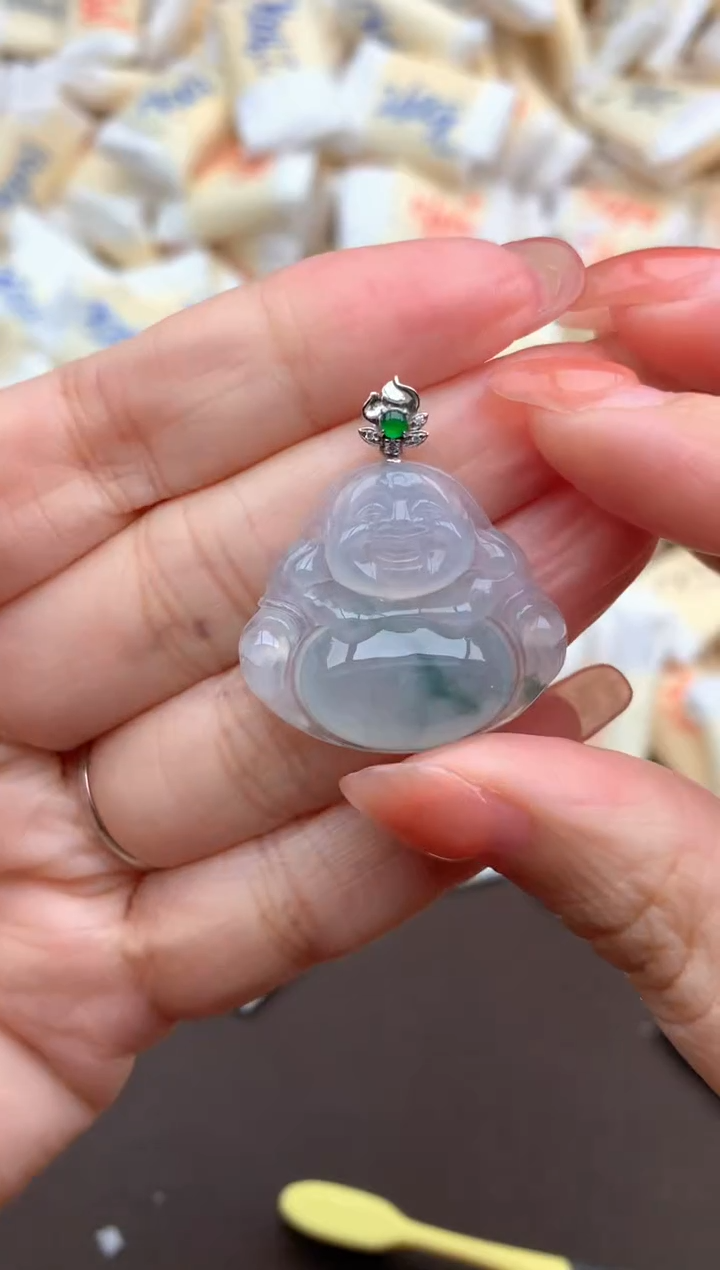 【闪购商品】翡翠挂件18K金镶嵌一
