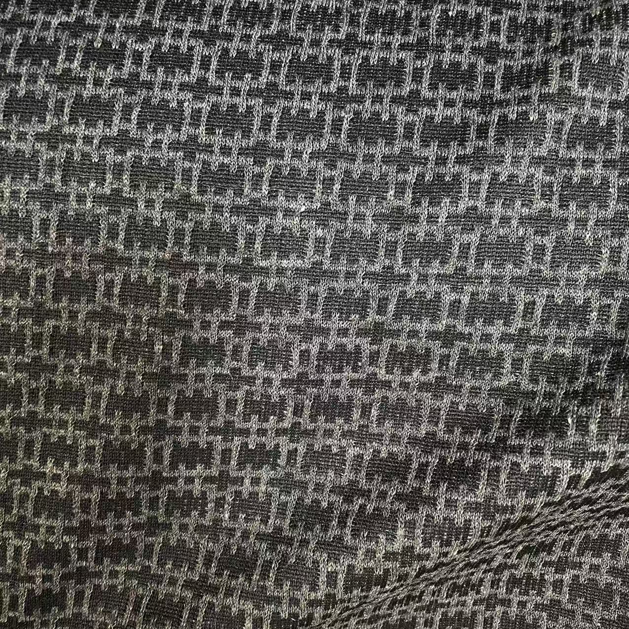 虚线格子针织弹力时尚时装面料（不支持7天无理由）