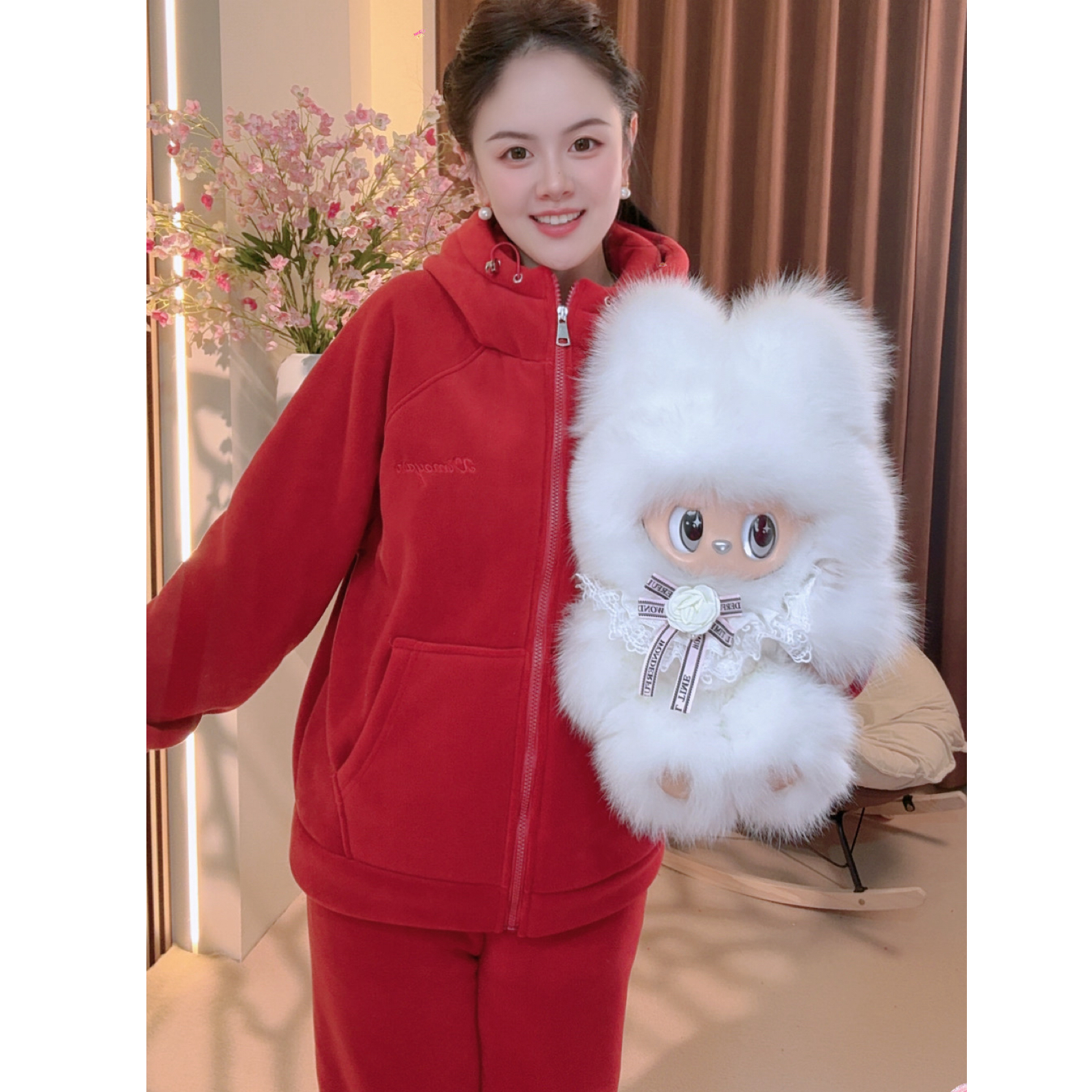 【巨厚巨厚！双层复合绒】冬季家外两穿连帽超厚睡衣家居服套装