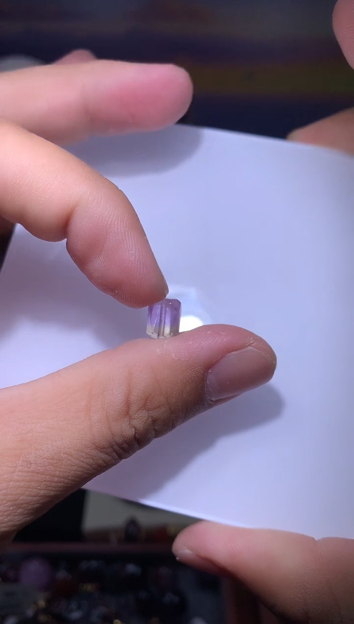 未镶嵌珠宝半成品水晶紫黄晶切面珠单颗