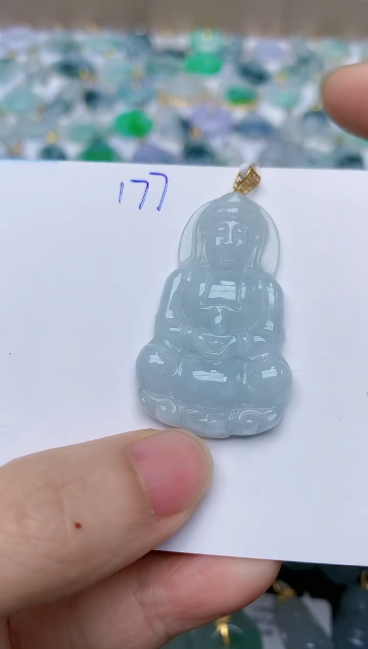 【闪购商品】翡翠颈饰18K金镶嵌天然翡翠A货    177