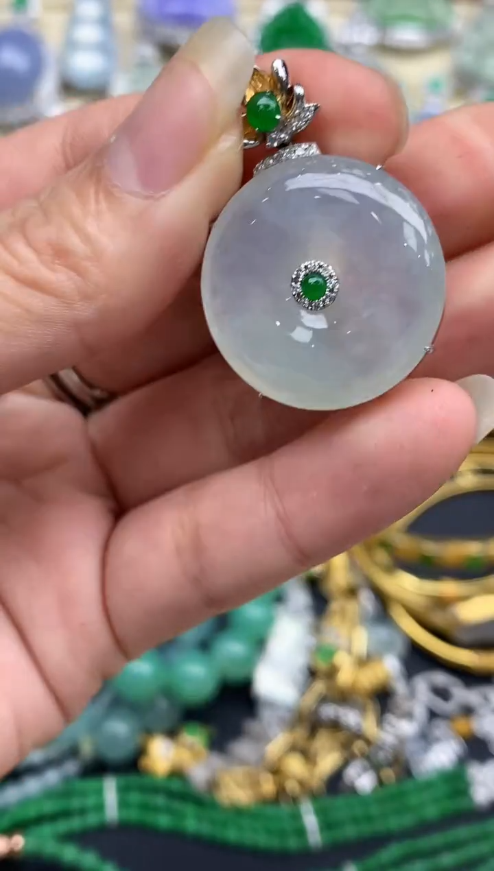 【闪购商品】翡翠颈饰18K金镶嵌468-中国好珍宝