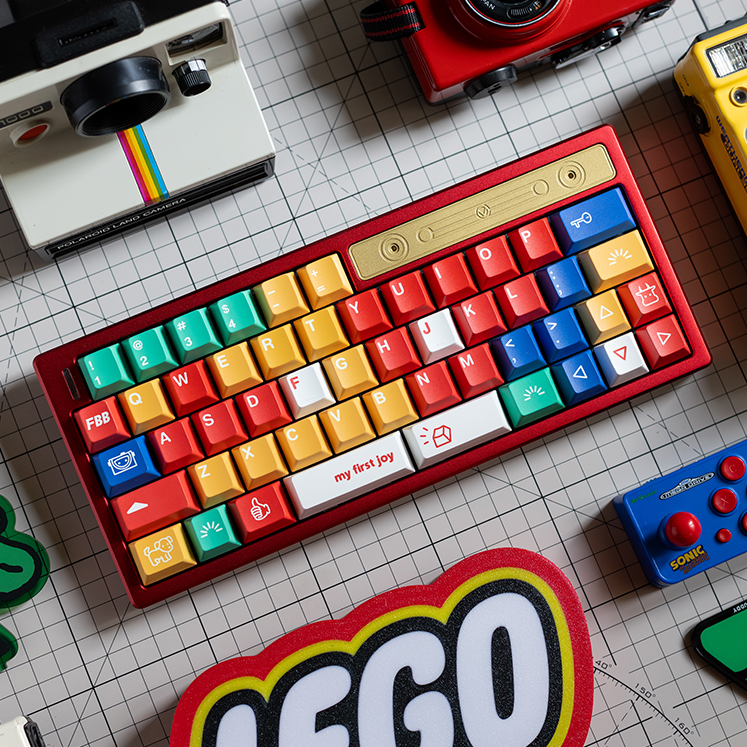 FBB个性pbt键帽myfirstjoy高颜值1.7mm加厚PBT红色客制化键盘