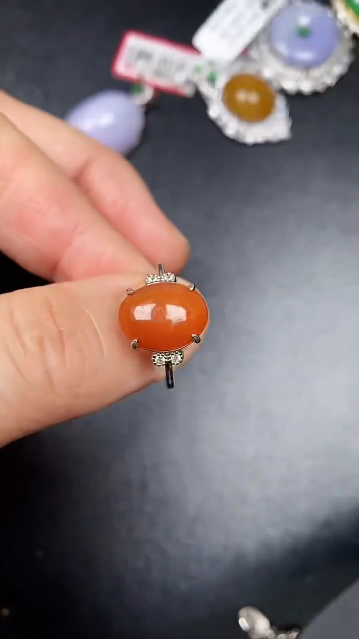 银S925镶嵌戒指翡翠1140