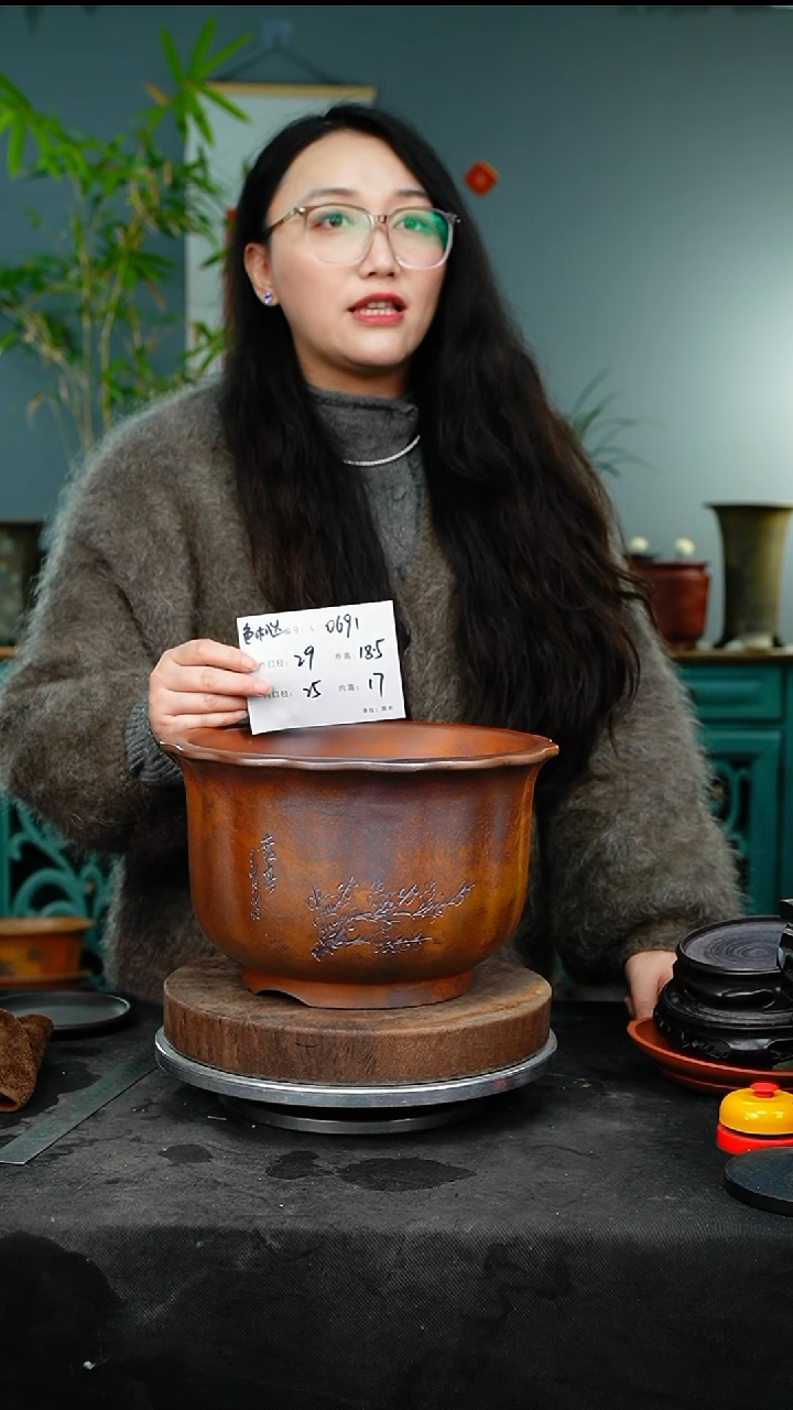 紫砂花盆0691颜色不挑