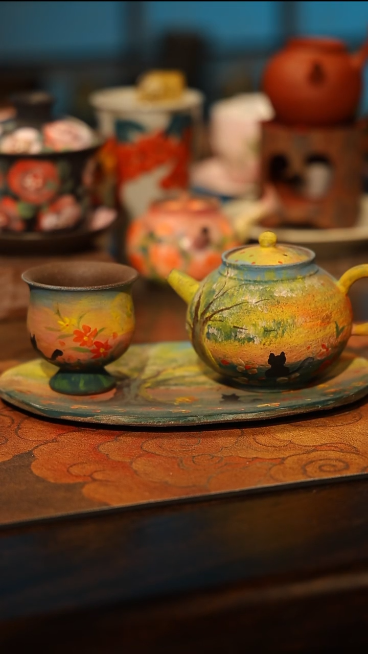 陶瓷景德镇高温釉下彩手工手绘款式