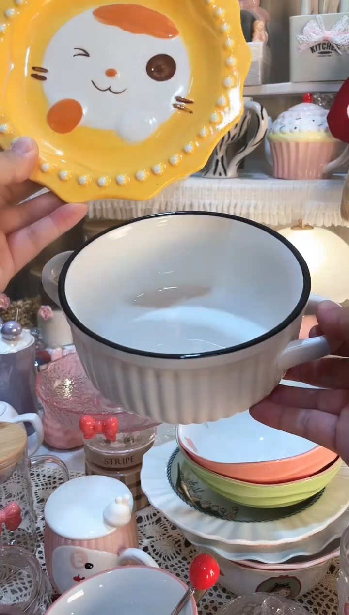 【闪购商品】瓷片泡面碗 质量好发货快放心拍