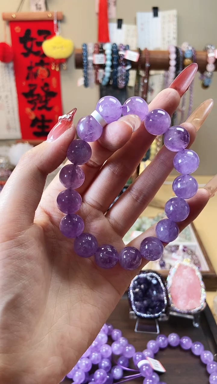 【闪购商品】水晶手链未镶嵌13m薰衣草