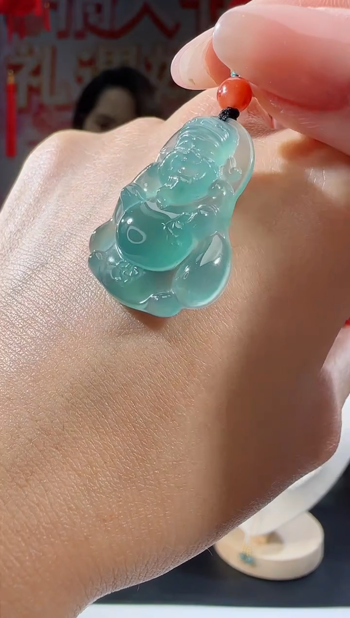 【闪购商品】翡翠吊坠(不含链)未镶嵌财神多样性发一