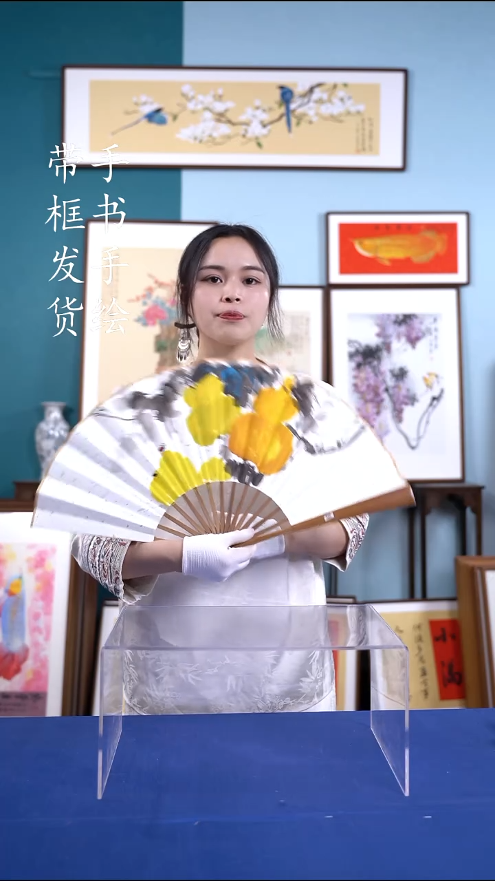 书法葫芦扇子 手写手绘摆台