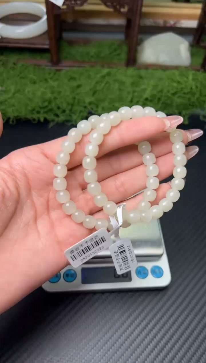 未镶嵌手串和田玉于田微色差卡8多样性发货拍一发一
