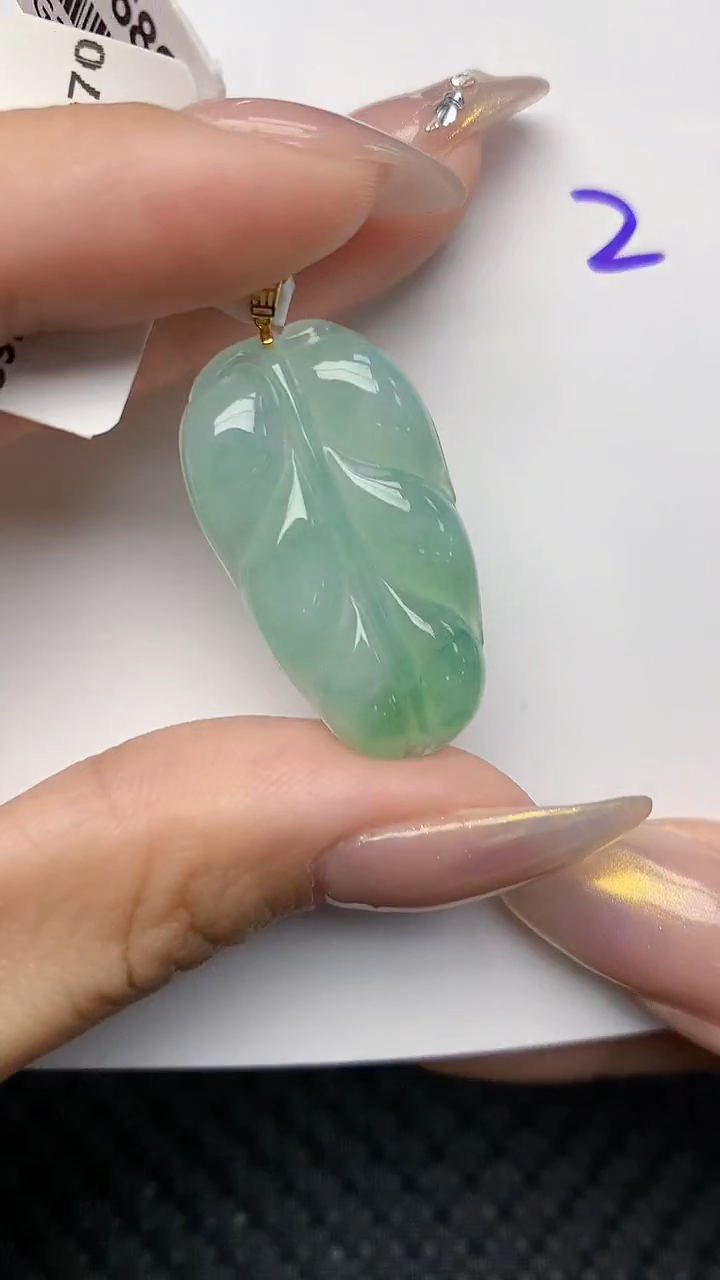 【闪购商品】翡翠颈饰18K金镶嵌天然翡翠A货