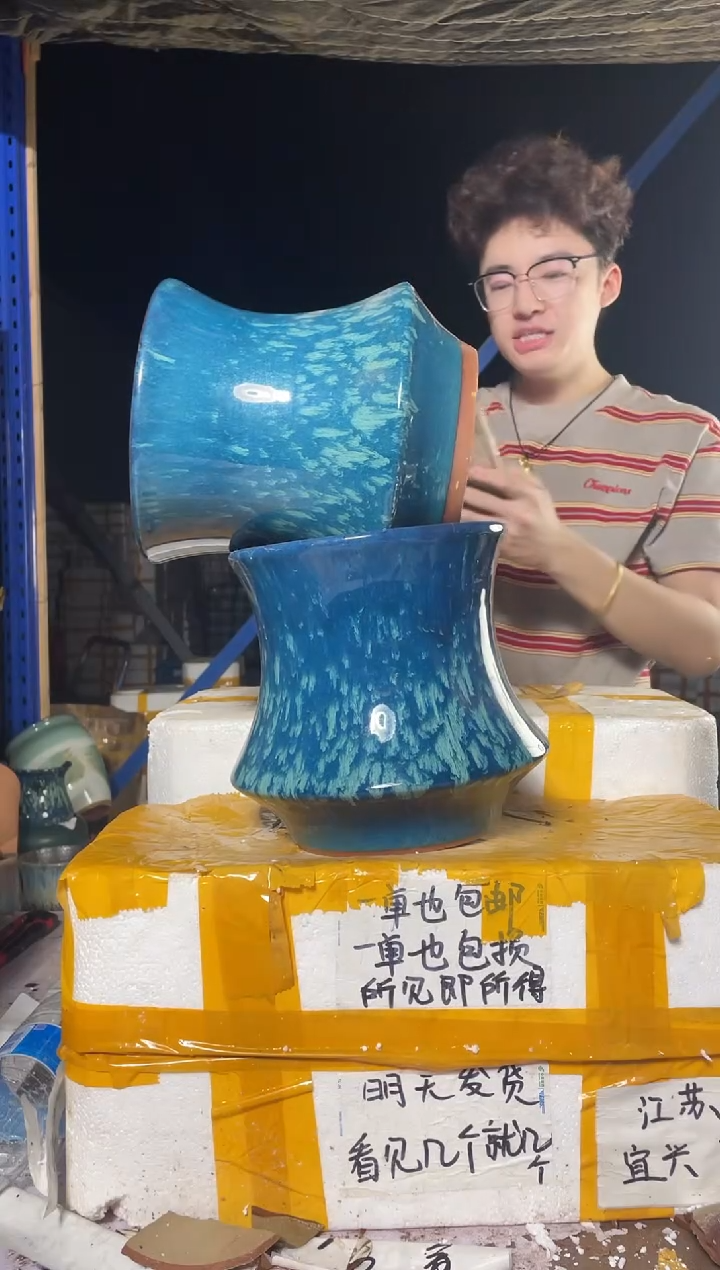 紫砂花盆紫砂花盆宜兴紫砂粗陶19*22