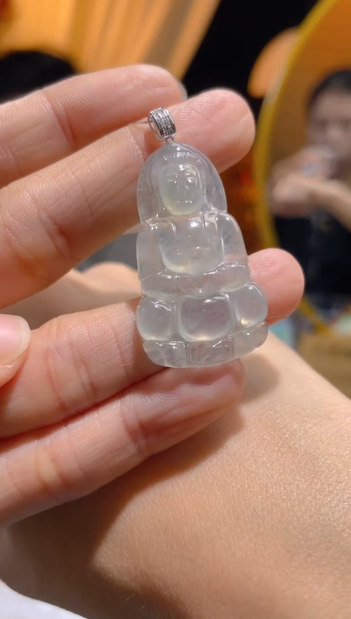 【闪购商品】翡翠颈饰18K金镶嵌假一赔三