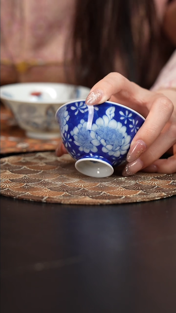 【闪购商品】杯看山柴窑青花向日葵