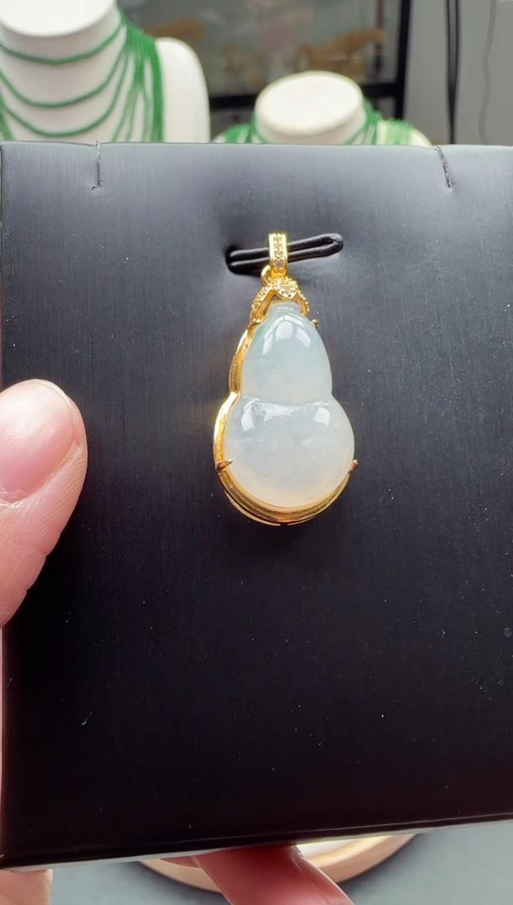 【闪购商品】翡翠吊坠(不含链)银S925镶嵌【海莎一口翠】翡翠挂件1