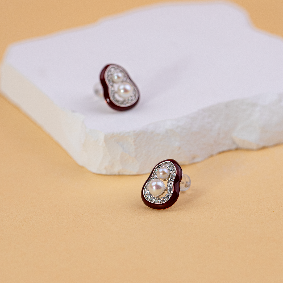 《王雪糕专属》天使之泪 淡水珍珠S925银耳饰3-4mm时尚百搭气质经典