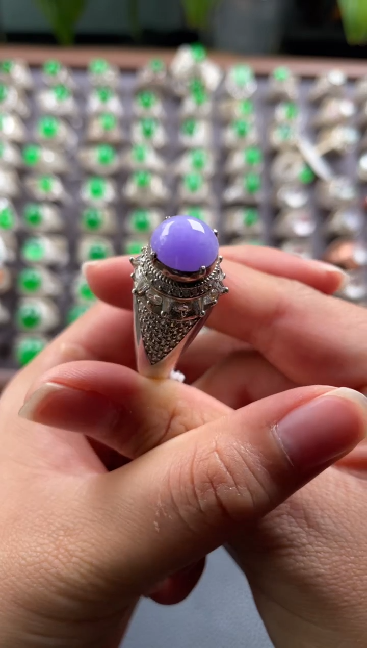 未镶嵌定制翡翠天然缅甸A货翡翠戒面 12.8