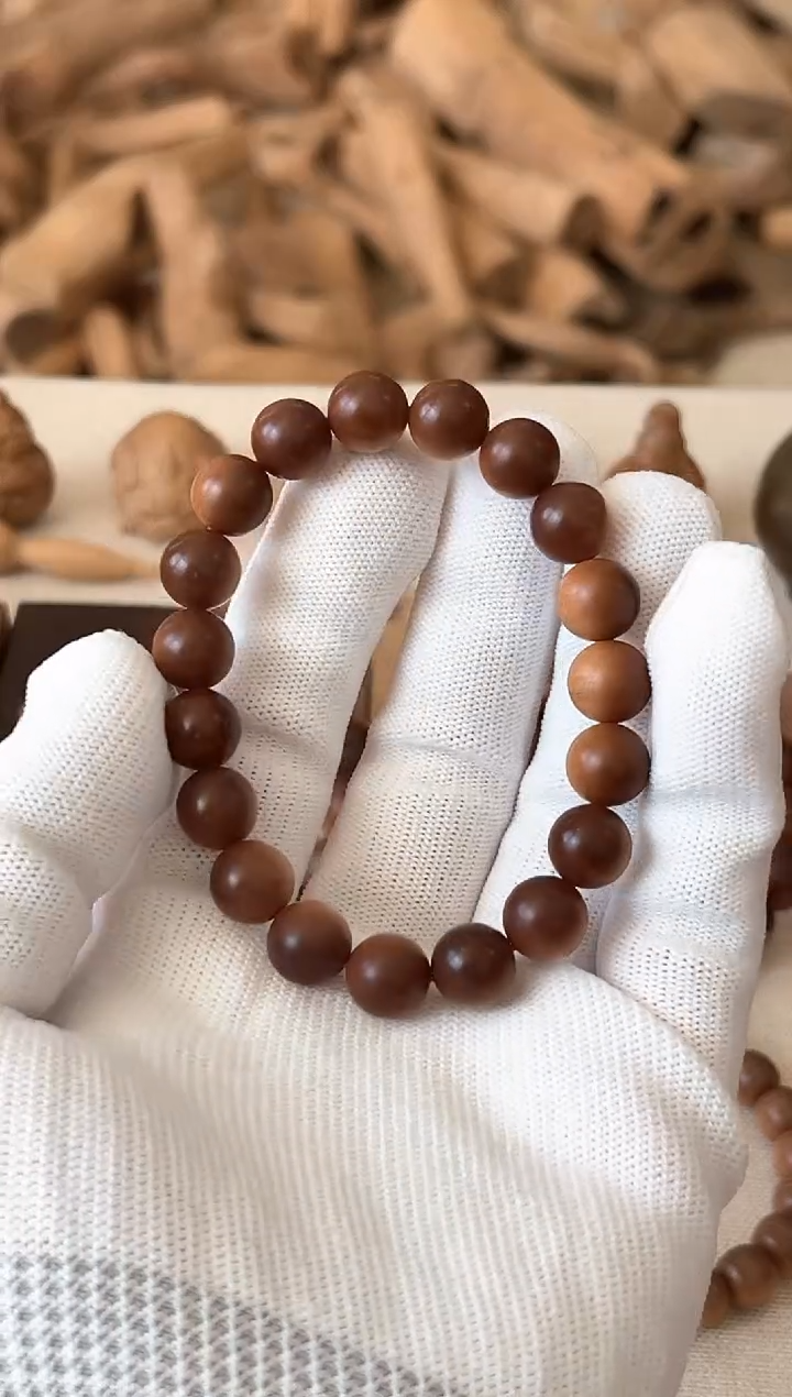 檀香木手串/手链不**了正区老山檀 宾利1.2 散珠 1颗